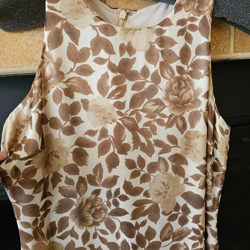 NWT INC International Concepts Petite Long Sleeveless Floral Dress - size 6P - Picture 2 of 5